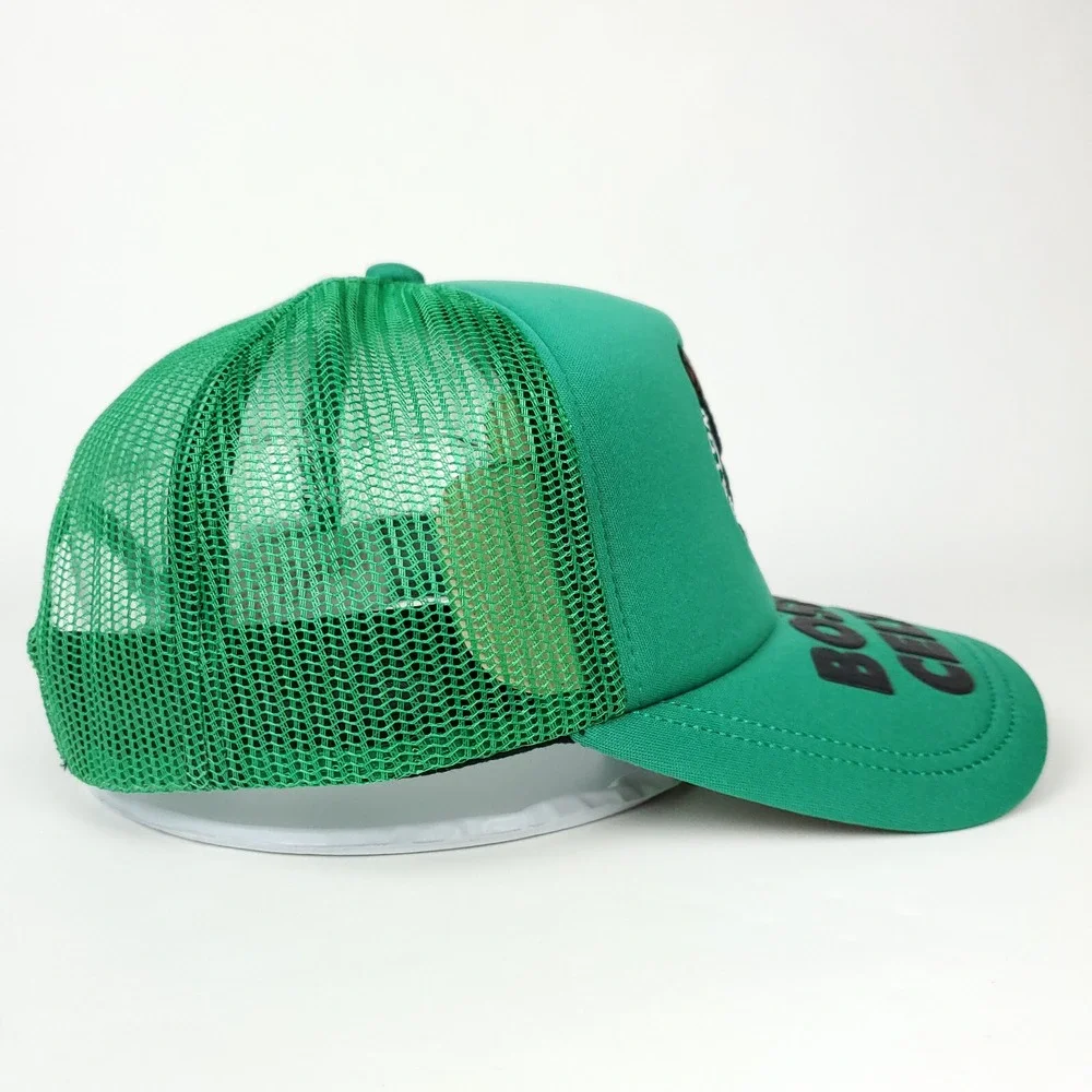 Boston Celtics Mitchell & Ness NBA Trucker Hat 3D Logo‎ Puff Logo Green Cap NWT